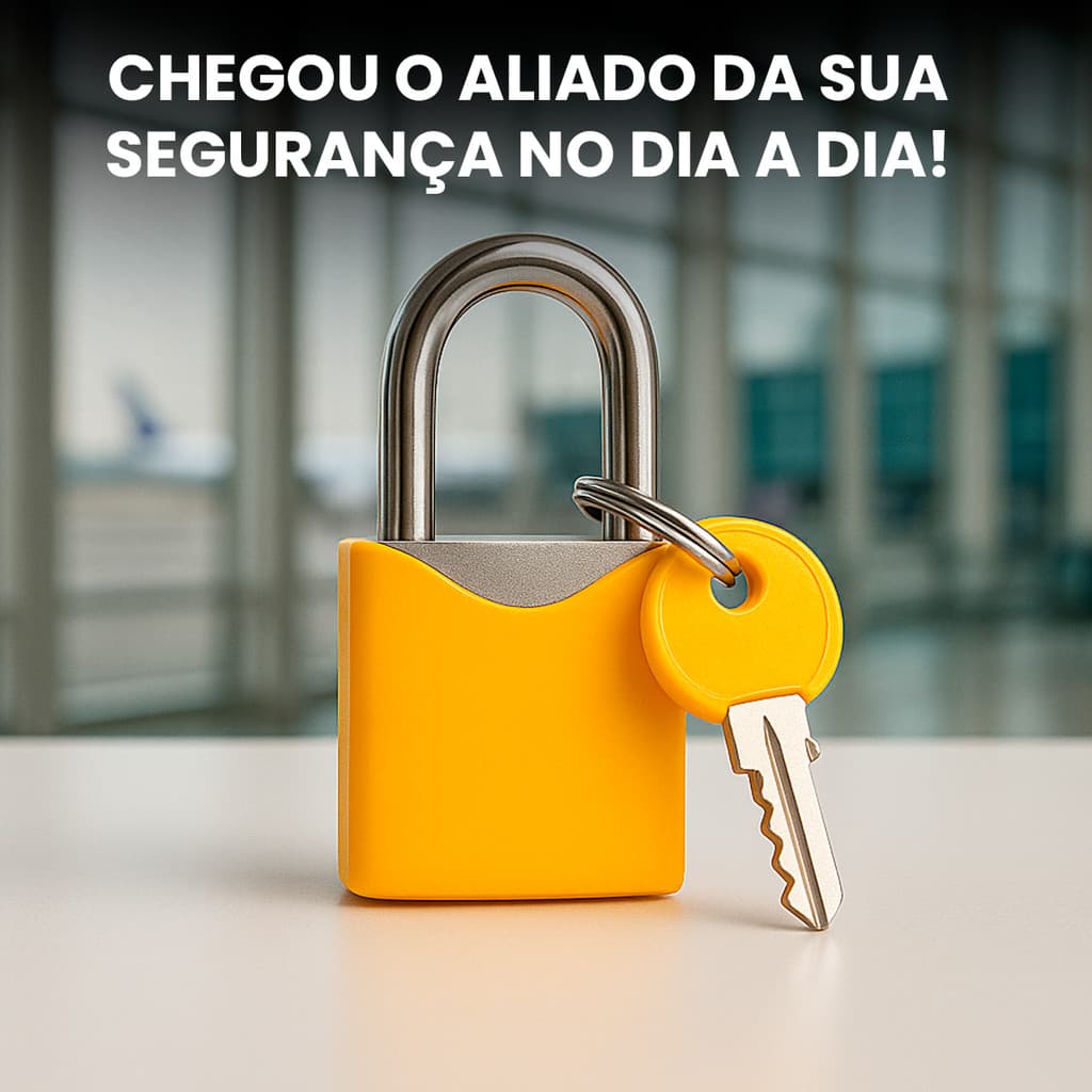 Kit 2 Mini Cadeados Coloridos 20mm Proteção para Armarios Mochilas