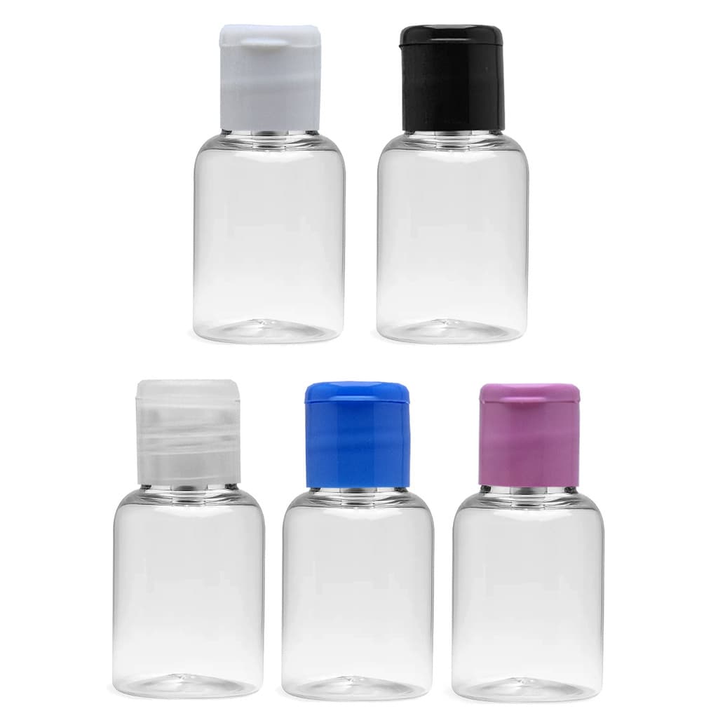 Frascos Plástico Pet 10Ml R18 tampa Flip Top para álcool gel, shampoo, sabonete líquido e cremes