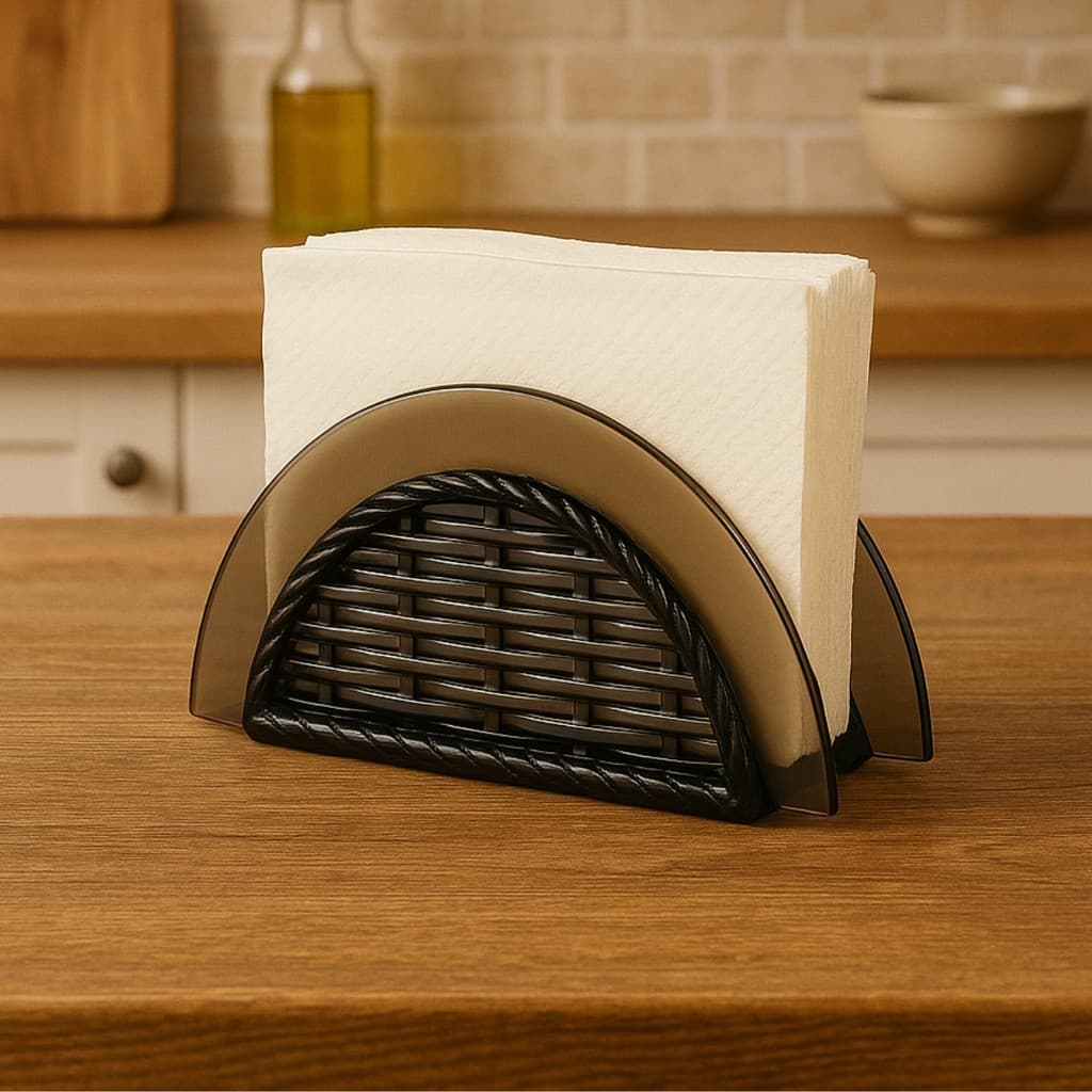 Porta Guardanapo Decorativo Fumê Cristal Multiuso para Mesa