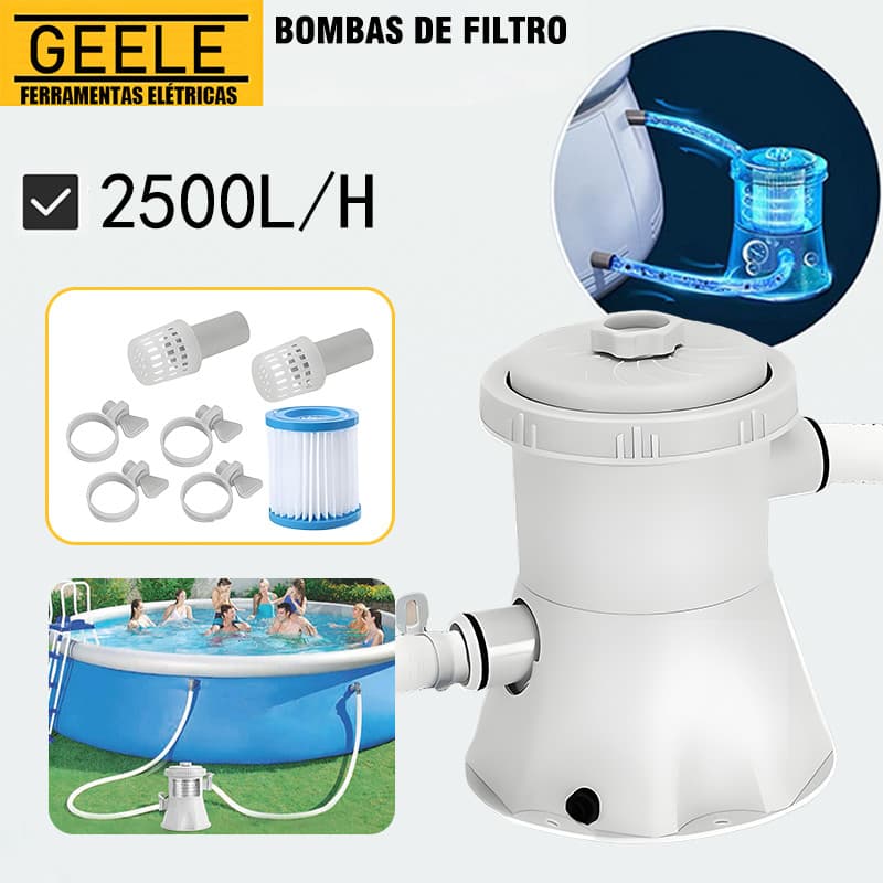 Filtro Bomba Piscina 2500L/h-Trato Filtrante  GEELE