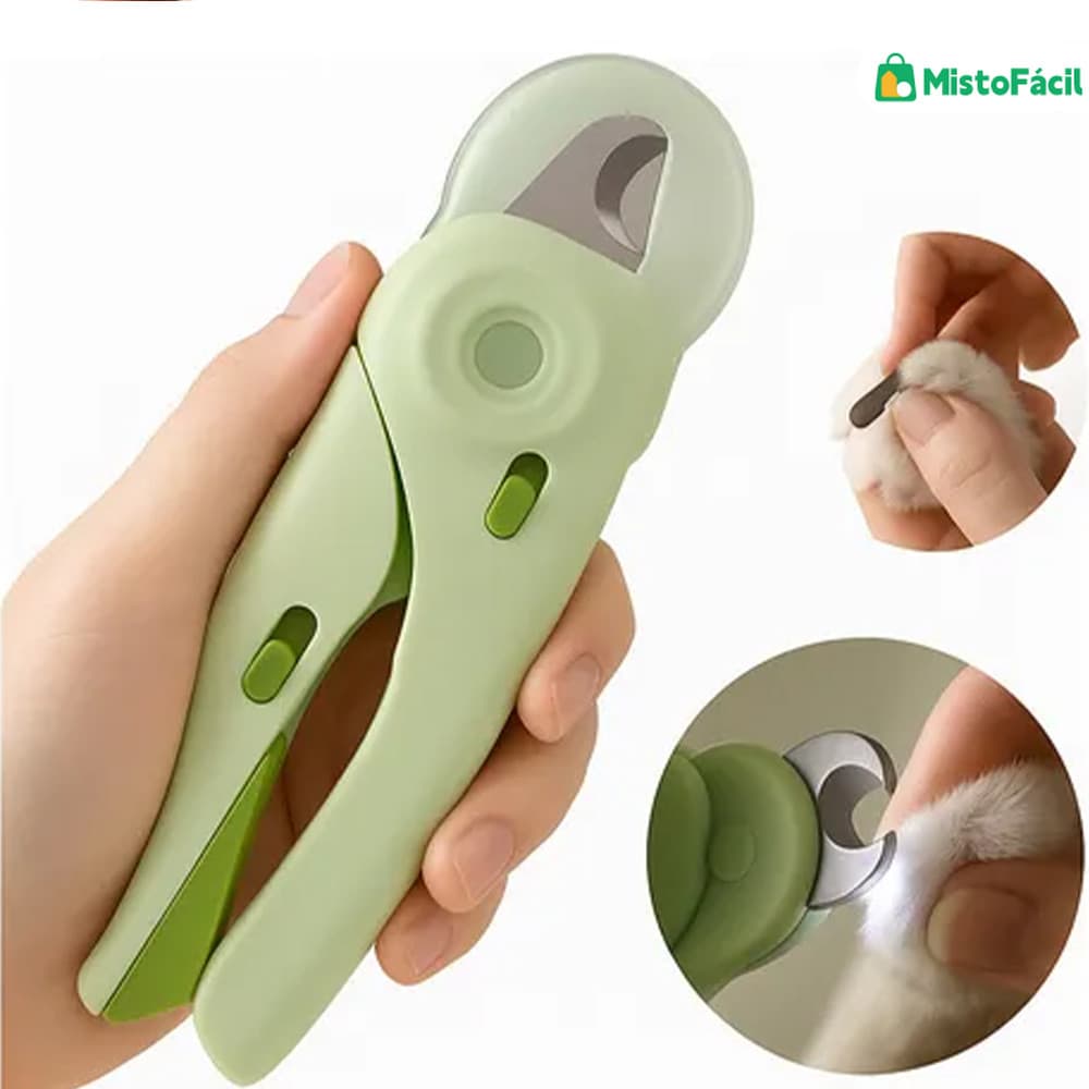 Placa cortadora de unhas para cães e gatos e Kit de lixa com luz LED de corte completo