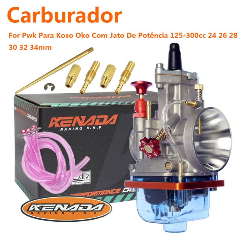 KENADA RACING Carburador PWK Keihin koso Compatível Racing Carb Power Jet 24MM 26MM 28MM 30MM 32MM 34MM