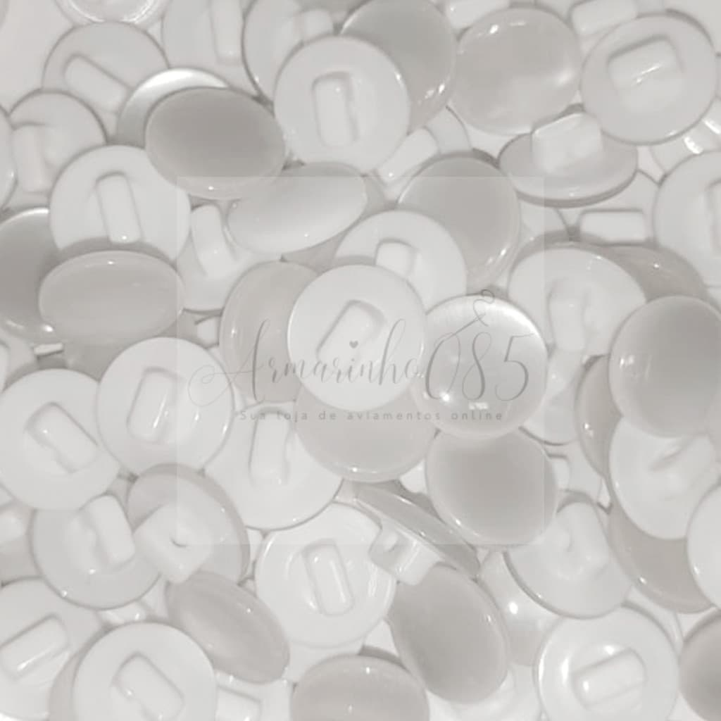 Botão de Pe Branco C/50 unidades - Escolha o tamanho