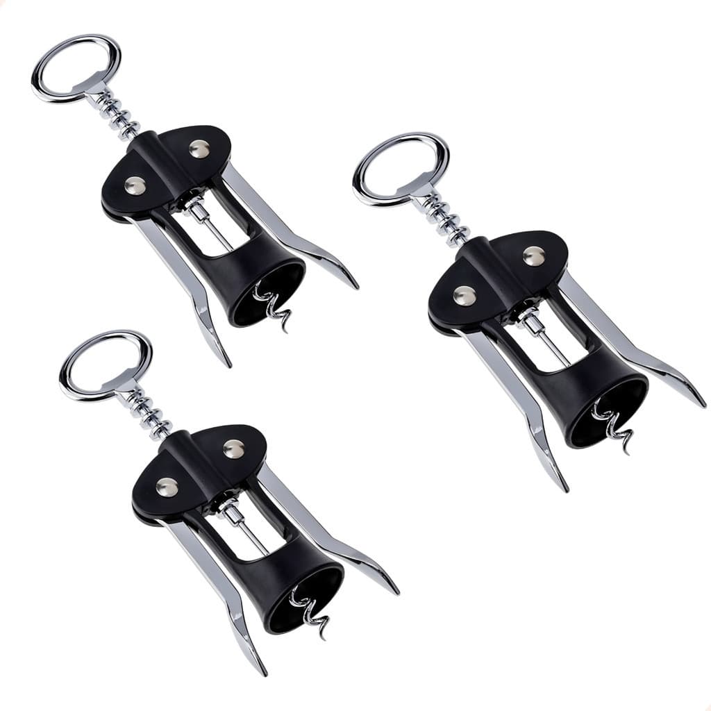 Saca Rolhas Abridor Garrafa De Vinho Inox Reforçado Manual COR SORTIDA