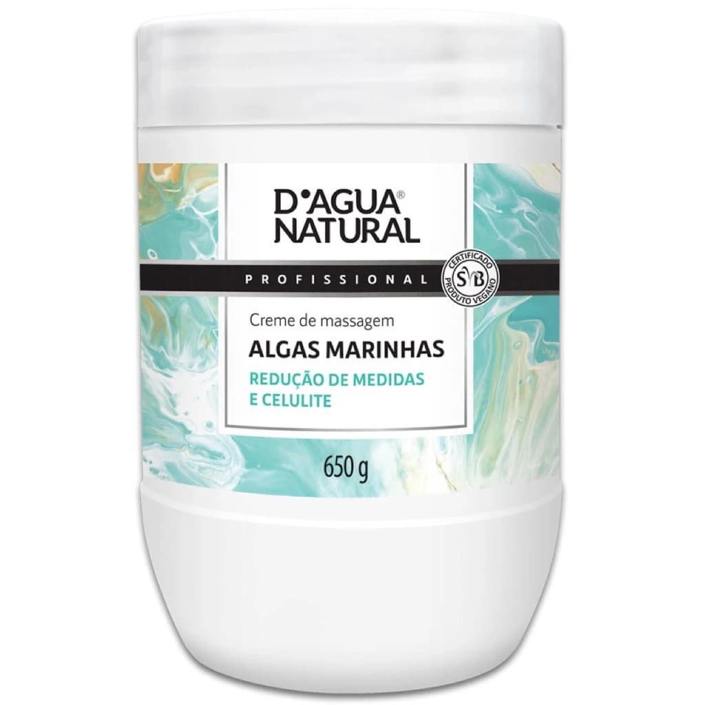 Dagua Natural Creme De Massagem Dagua Natural Algas Marinhas 650g Redução de Medidas e Celulite