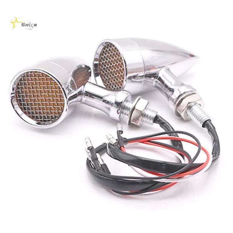 Awhrtwb Universal Motocicleta LED Indicadores De Luz Sinal Volta Pisca Âmbar Bala Novo