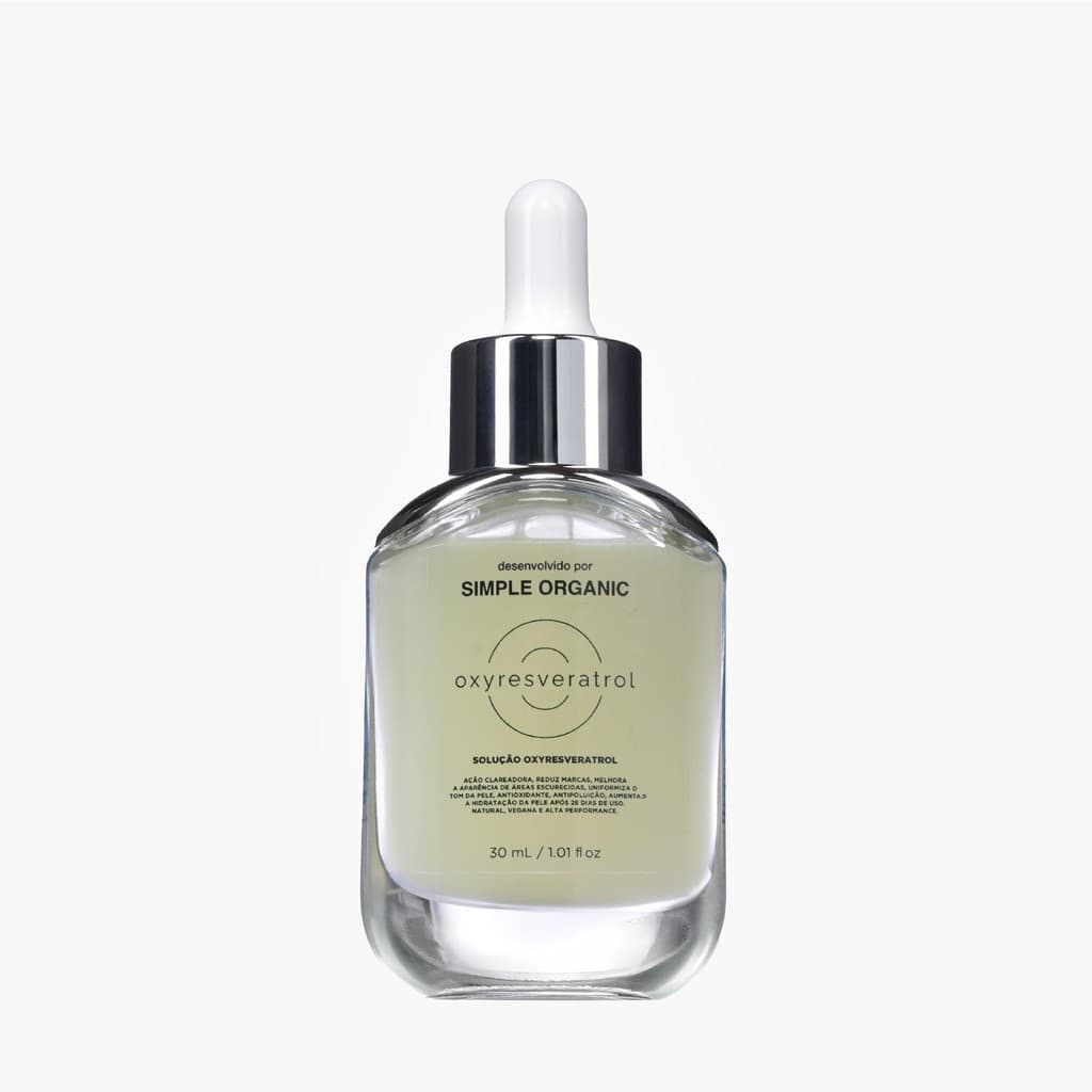 Sérum Oxyresveratrol Solução Antioxidante Clareia Manchas e Melasma Simple Organic