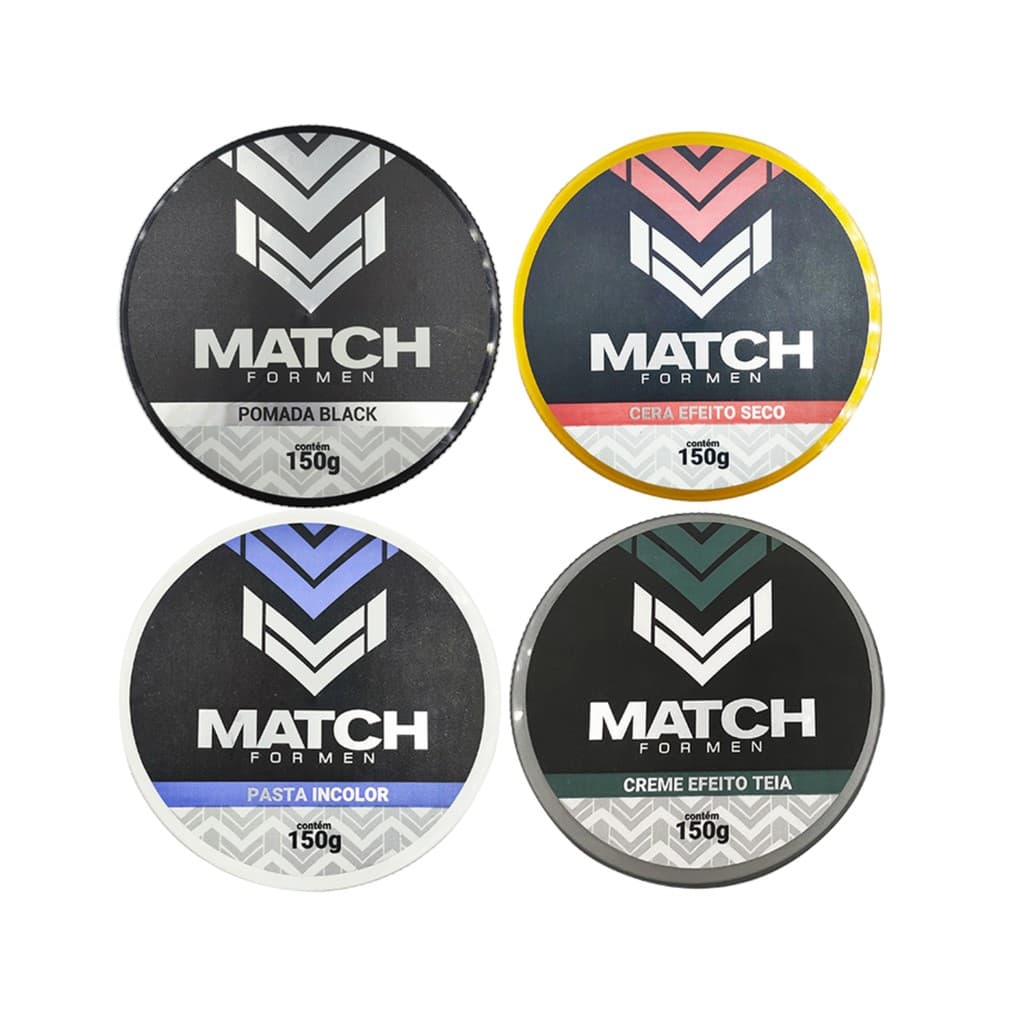 Cera Modeladora Match ForMan Alta Fixação 150g Modela & Fixa Penteados Match Forman