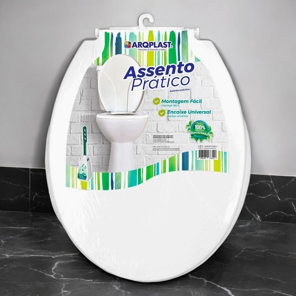 Tampa De Vaso Privada Assento Sanitário Oval Branco Plástico Universal Resistente Encaixe Banheiro