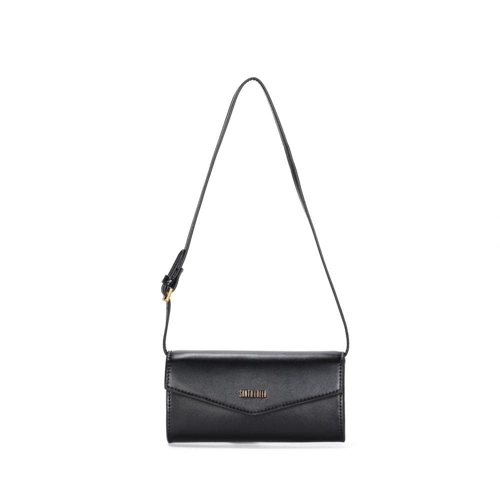 Bolsa Carteira Preta Santa Lolla Alça Transversal