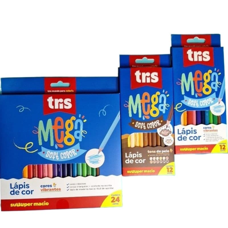 Combo de lápis de cor Tris Mega Soft Color