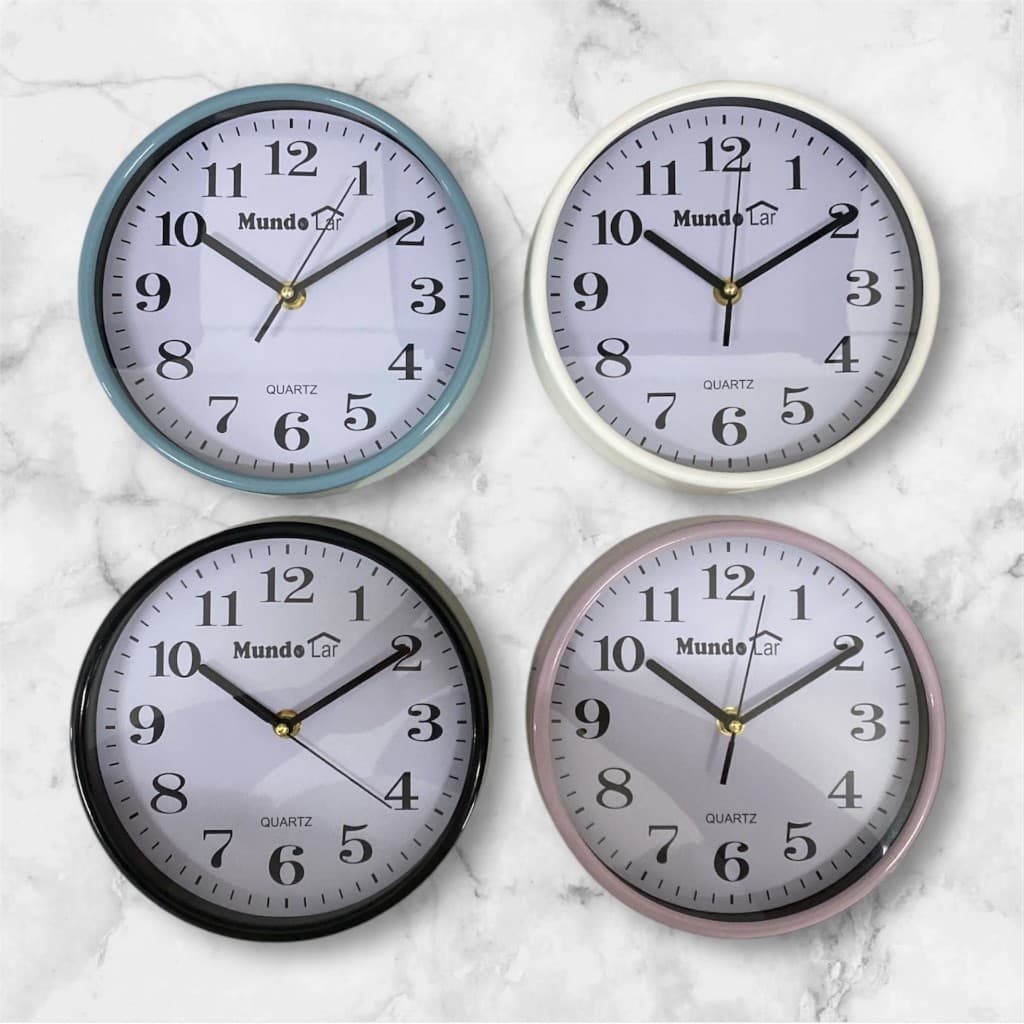 Relógio De Parede - 20 CM Silencioso 4 cores