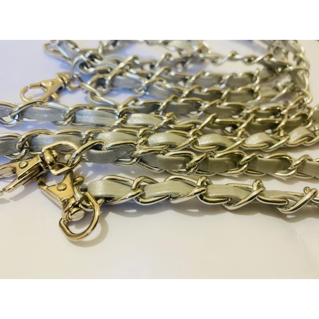 Alça de Corrente com Mosquetes e Tira Passada Para Bolsas - 1 metro