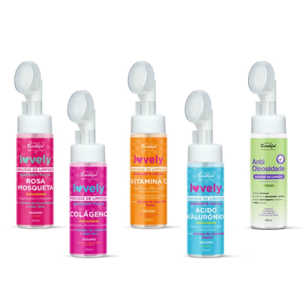 Sabonete Facial Mousse Espuma De Limpeza Lovely Vegano 150ml