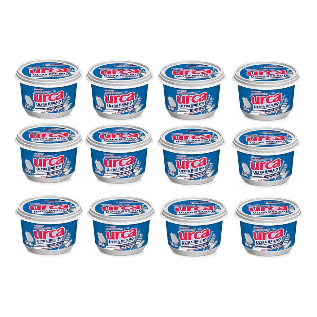 Kit C/ 12 Sabão Em Pasta Urca Gtex 500g