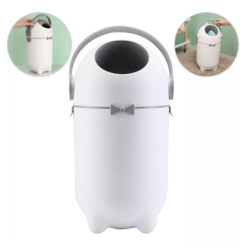 Lixeira Sistema Antiodor Fralda Bebe Lixo Magico Branca - KZI