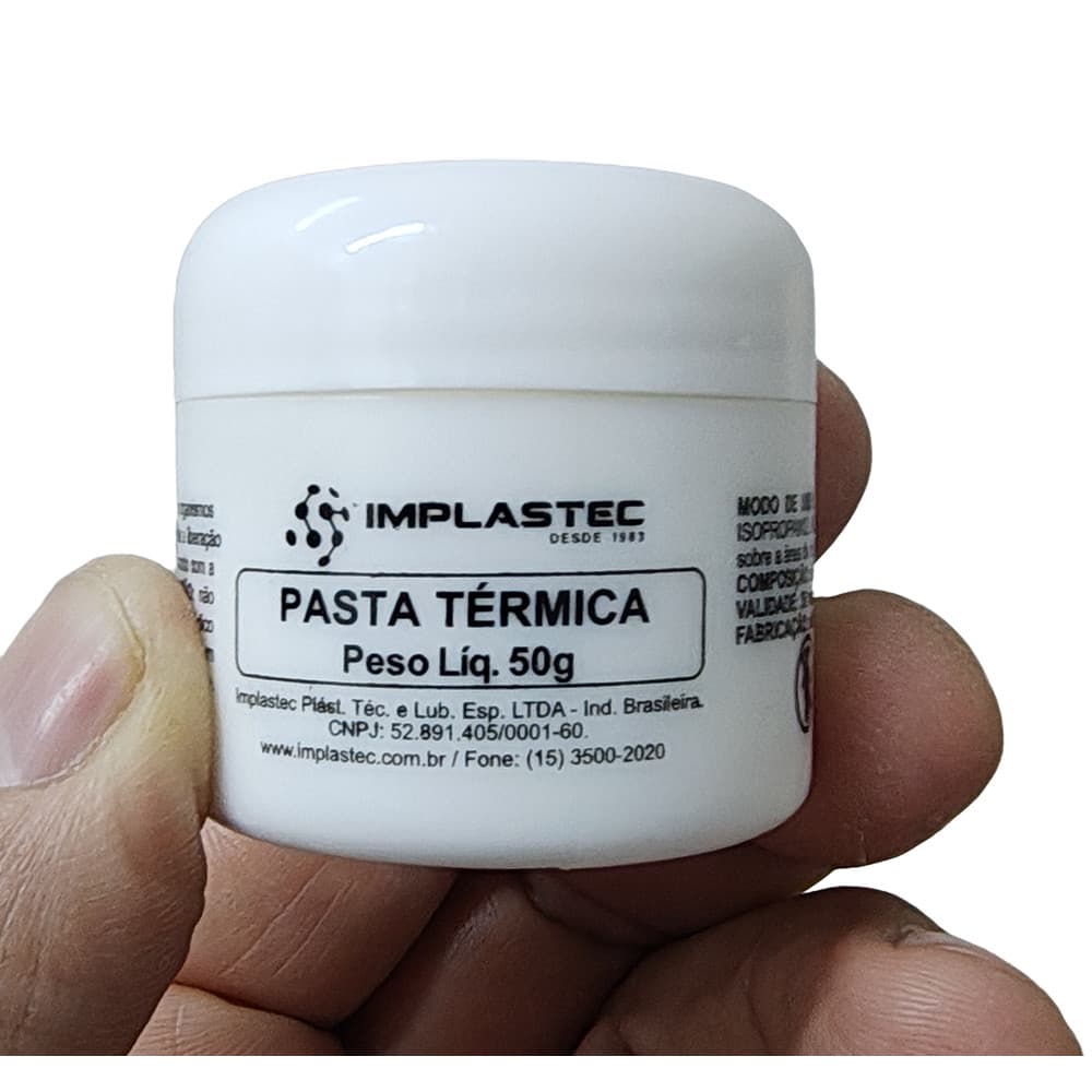 Pasta Térmica Branca Implastec Pote 50g  Alto Rendimento