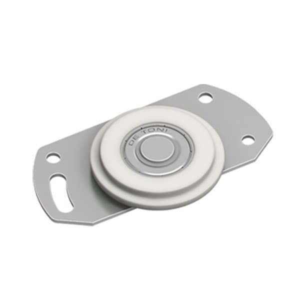 Roldana 40mm com Rolamento para Porta de Guarda-Roupa e Armário – Base Aço e Nylon