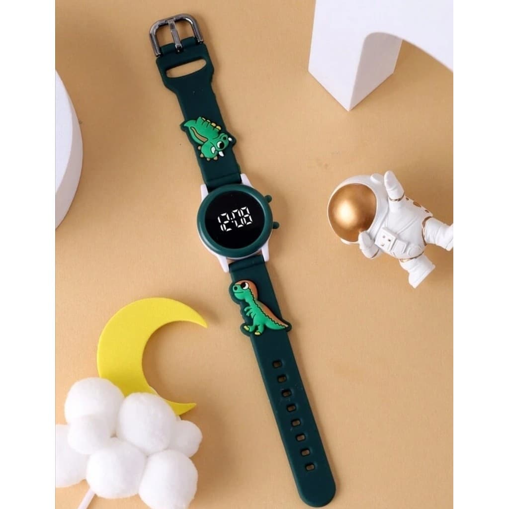 Relógio de Pulso Infantil Digital Led Redondo Desenho animado 3D Avião Carro Esporte Relógios Crianças menino esportivo