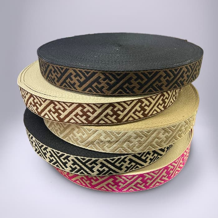 Fita Poliéster Alça Chic Decorada Largura 3,80cm Elegance Mala Mochila Bolsa Artesanato