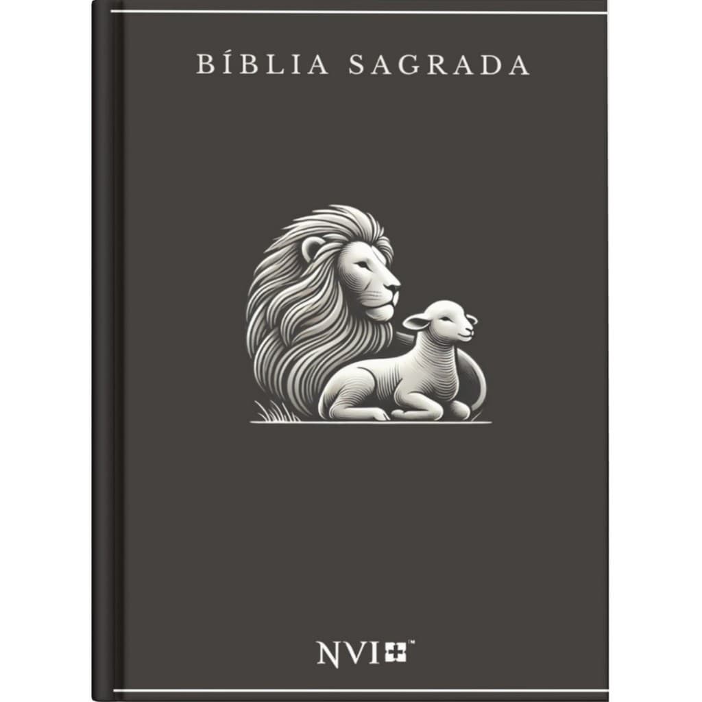 Bíblia Sagrada | NVI | Letra Normal | Capa Dura com Fitilho | Leão e Cordeiro
