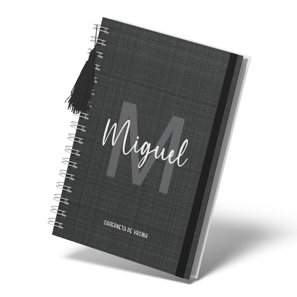 Caderneta de Vacina/Saúde/ Vacinação de MENINOS E MENINAS TEMA DE LINHO 17 COM INICIAL E NOME DR