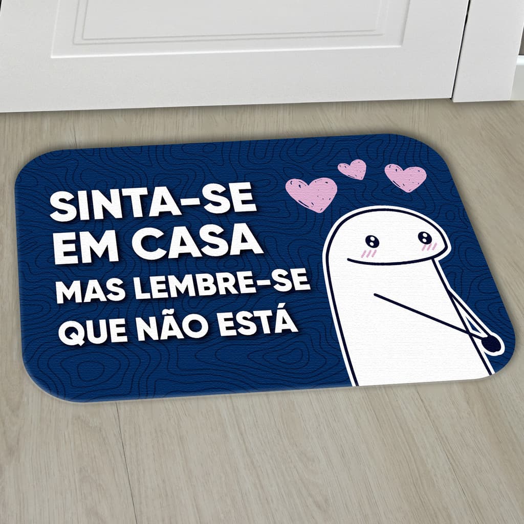 Tapetes Porta Engraçados Decorativo Entrada Antiderrapante 55x35