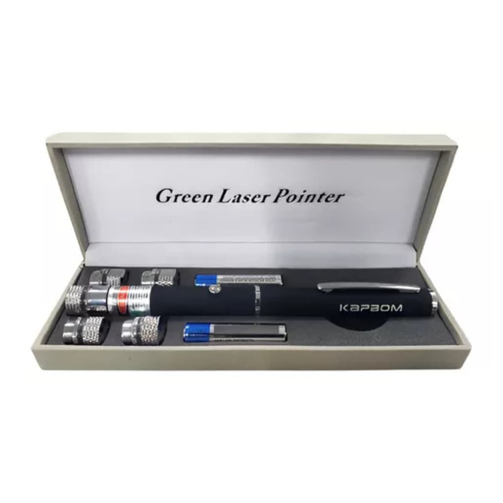 Caneta Green Laser Pointer Kapbom Potente Verde Forte