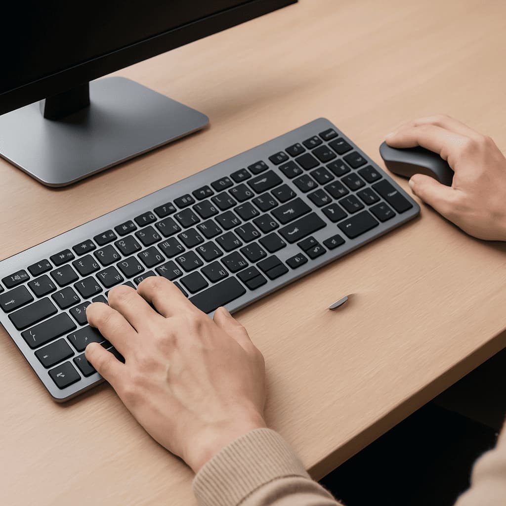 Kit Teclado Mouse Sem Fio Sem Fio 2.4g Recarregável Bateria Wireless DW-8078 Bluetooth Mac Android