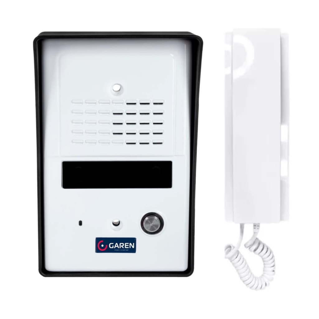 PORTEIRO ELETRÔNICO INTERFONE BRANCO OU PRETO GAREN CAMPAINHA Á PROVA DE CHUVA FACIL INSTALACAO