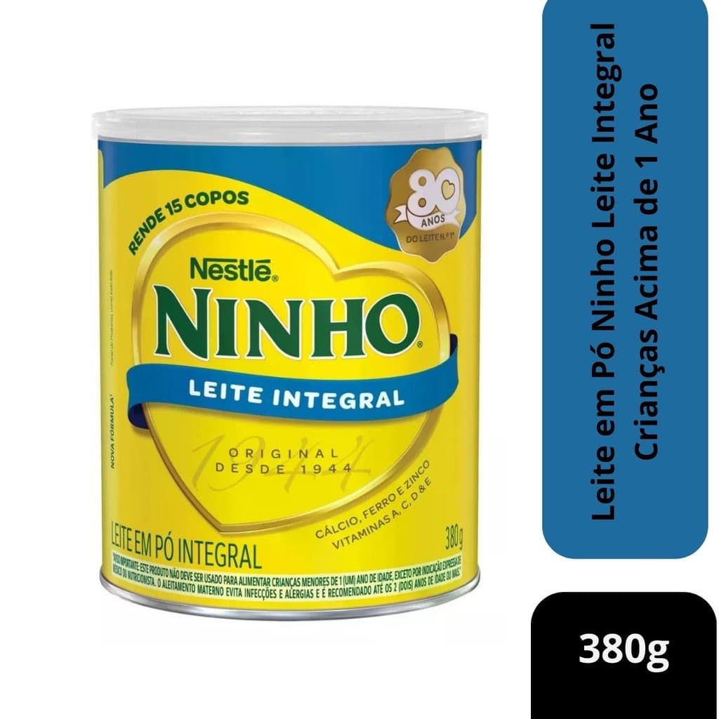 Leite em Pó Ninho Leite Integral Crianças Acima de 1 Ano