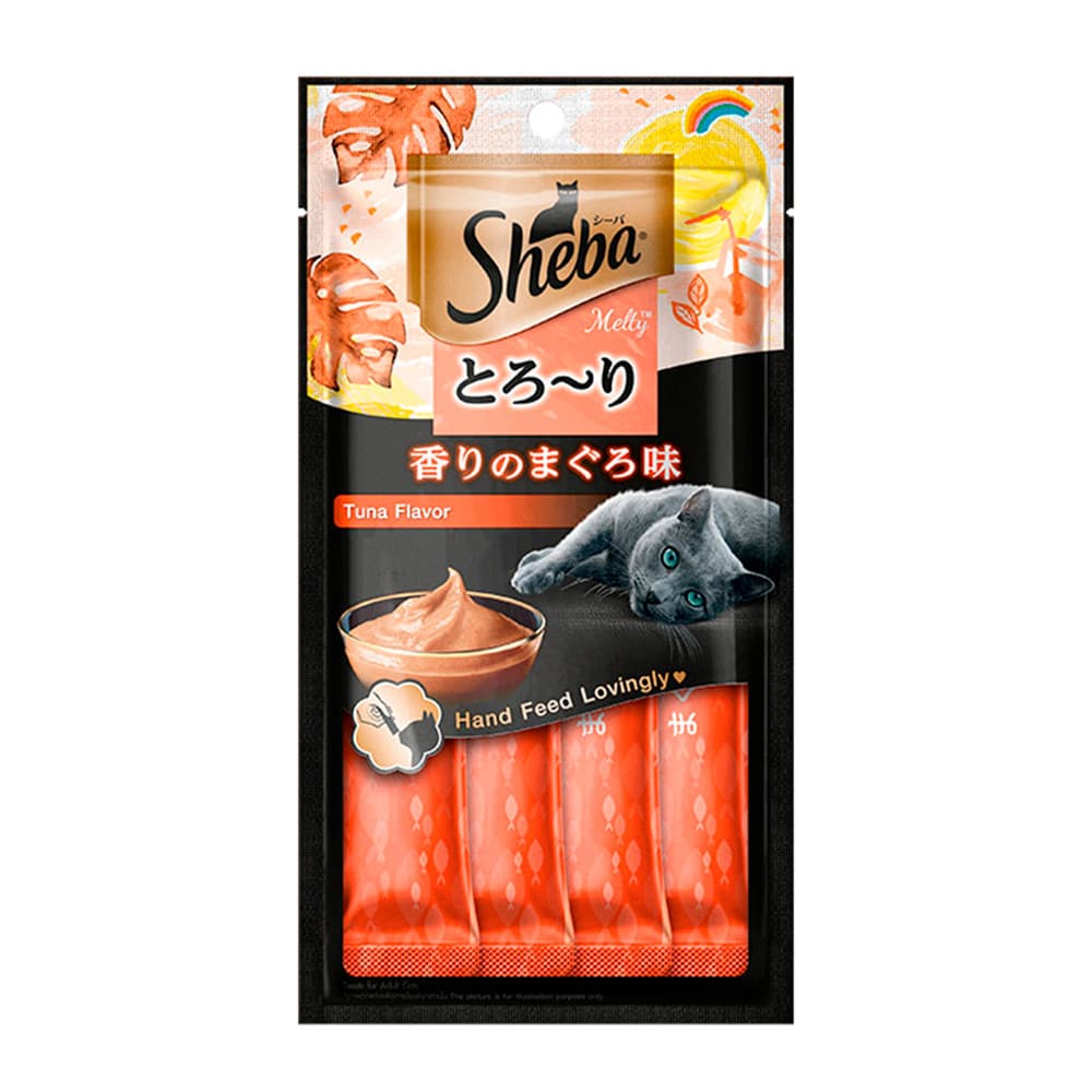 Petisco Sheba Cremoso Para Gatos Sabor Atum 4 Unidades