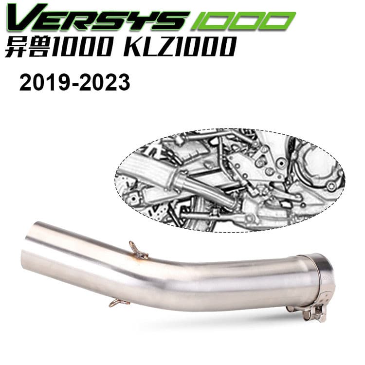 Tubo De Ligação Intermediária De Escapamento Para Motocicleta Versys 1000 KLZ1000 2019-2023 Conecte À Ponta De Escape De