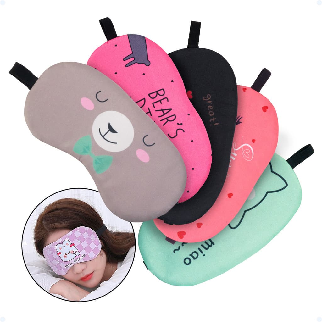 Máscara De Dormir Tapa Olhos Blackout Viseira Anti Claridade Confortável Com Espaço Para Compressa