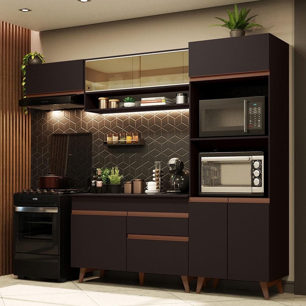 Armário de Cozinha Completa Reims Madesa 260cm Reims Madesa 07