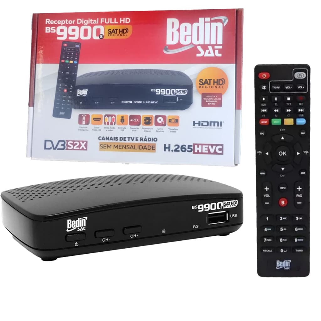 Receptor de parabólica novo - Sat HD regional BS 9900s