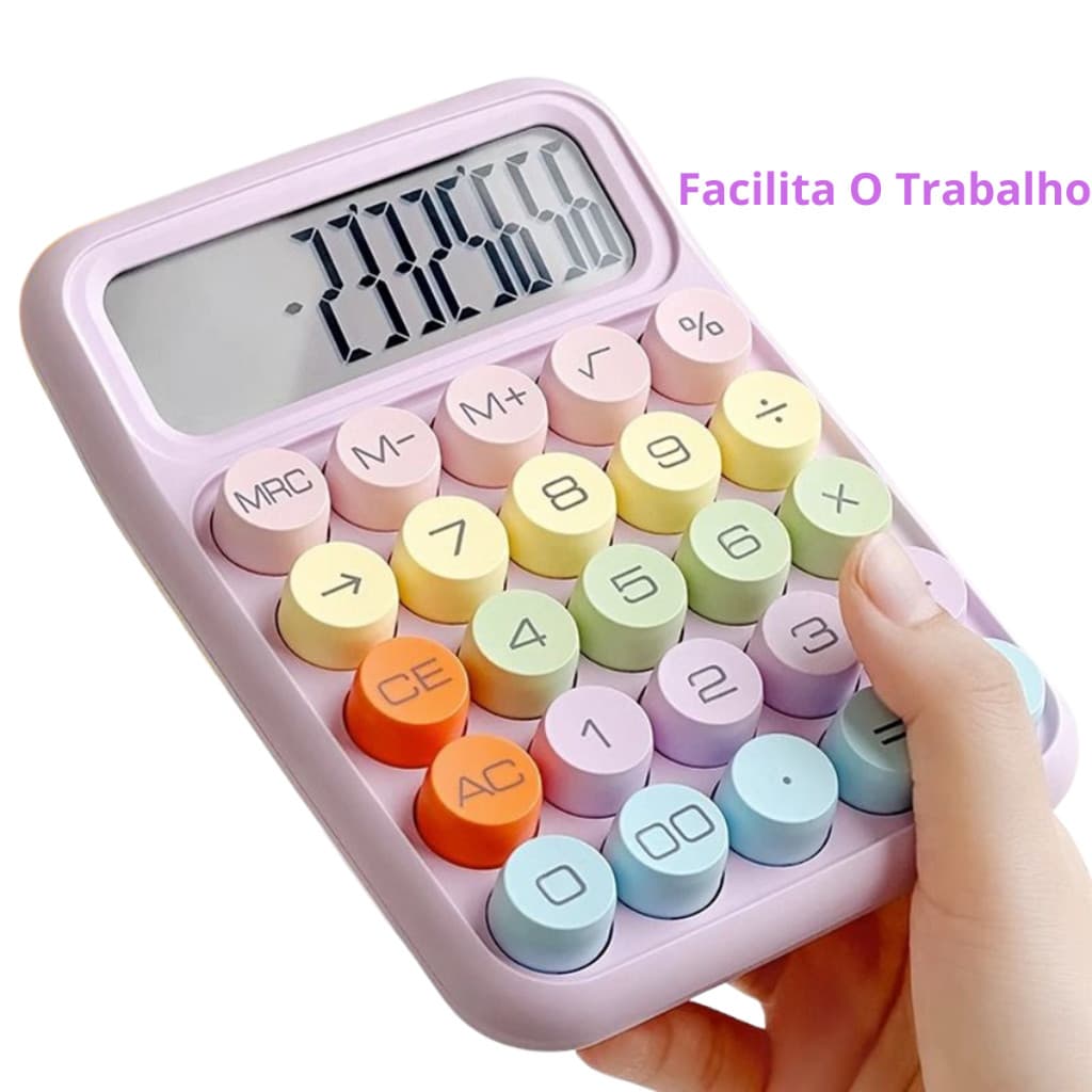 KAMI Calculadora Colorida Morandi De 12 Dígitos Mecânico De Ponto Grande infantil Escola Estudante