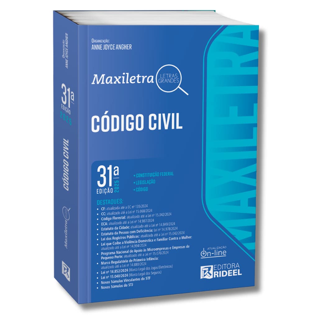 Código Civil Rideel Letras Grandes + Constituição Federal Rideel - 31ª Edição 2025