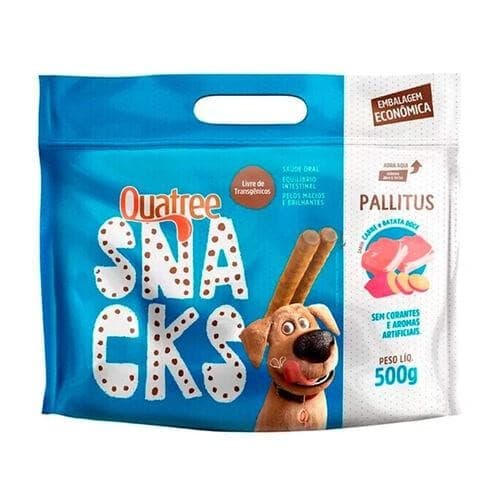 Petisco Quatree Snacks Pallitus Carne e Batata Doce 500g
