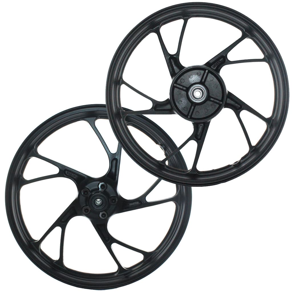 Par rodas alumínio jante pé de galinha a disco CG CG150 Titan CG160 Fan ESD EX rolamentos 