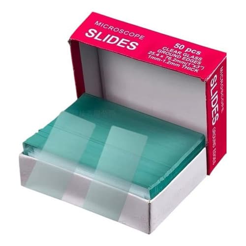 Lâminas P/ Microscópio Ponta Fosca 26x76mm Lapidada 50peças