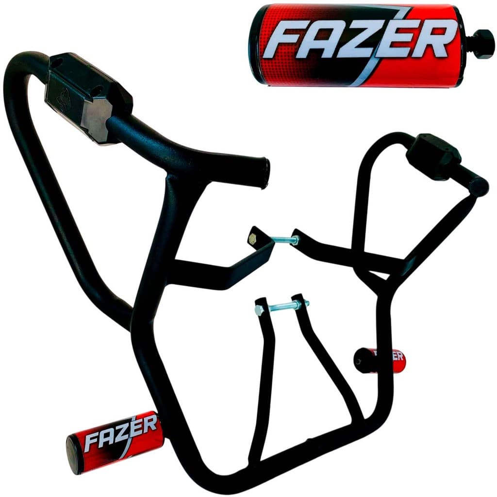 Fazer 250 Modelo 2025 Protetor Carenagem Motor Tanque Vermelho Fz25 Mata Cachorro com Pedal Slider Moto