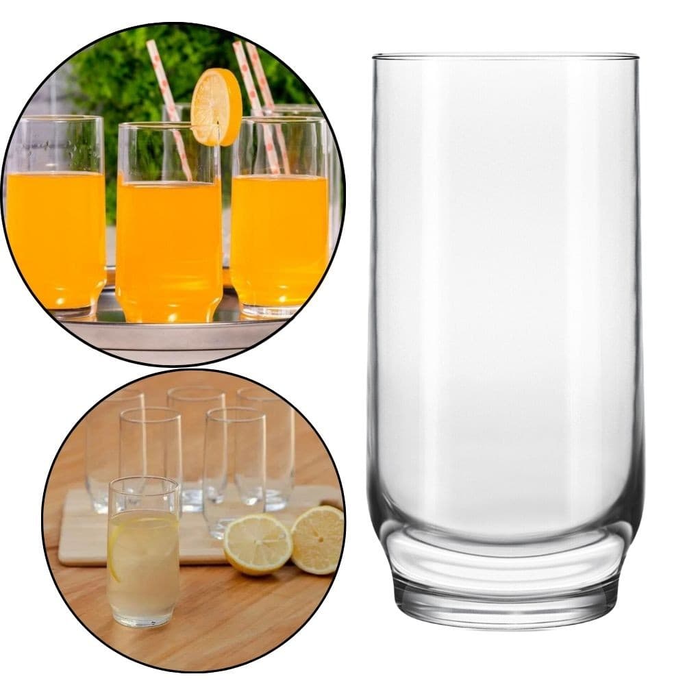 Jogo 12 Copos de Vidro Lights Suco Água Cerveja 300ml Nadir