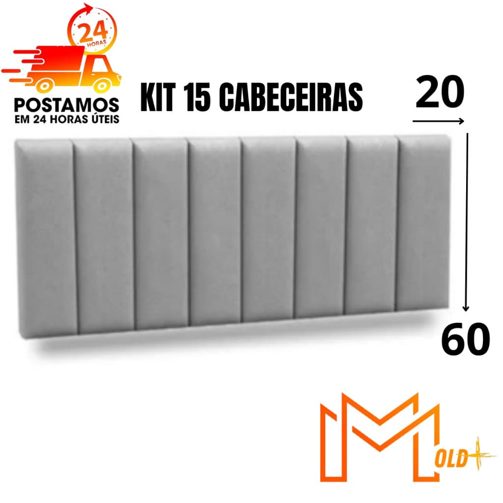 Kit 15 Cabeceiras Em L Cama Solteiro Módular 60x20 (Envio Imediato)