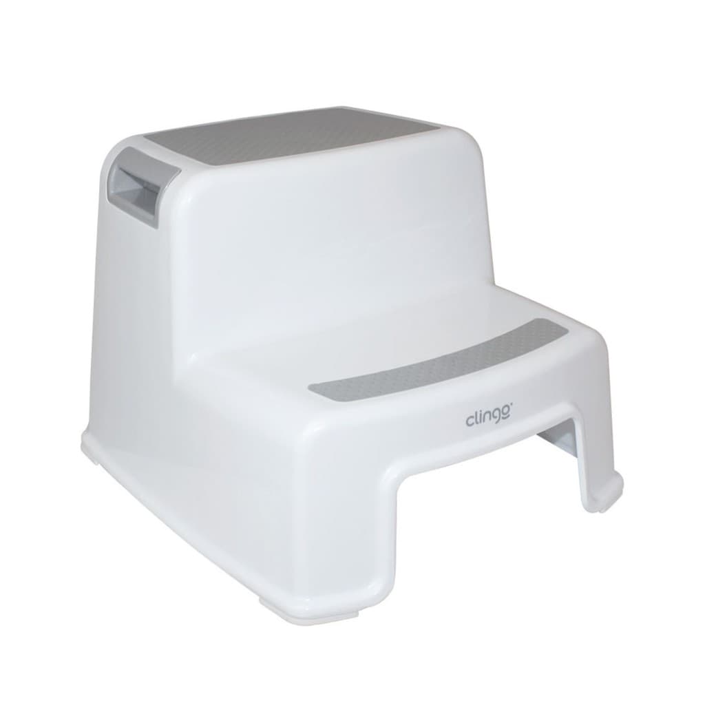Banquinho Degrau Infantil Banheiro Escadinha Cinza Clingo