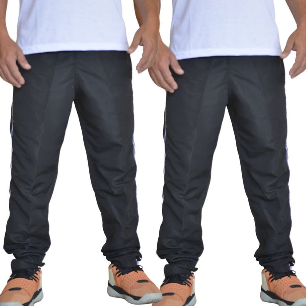 Combo 2 Calças Masculinas Tactel Fitness Academia 3 Bolsos