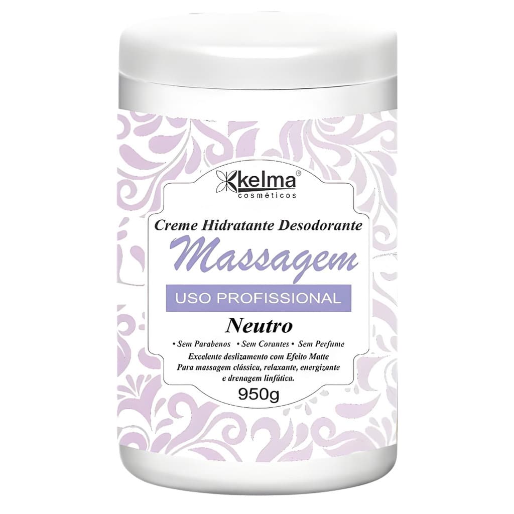Creme para Massagem Corporal Neutro Kelma 950g