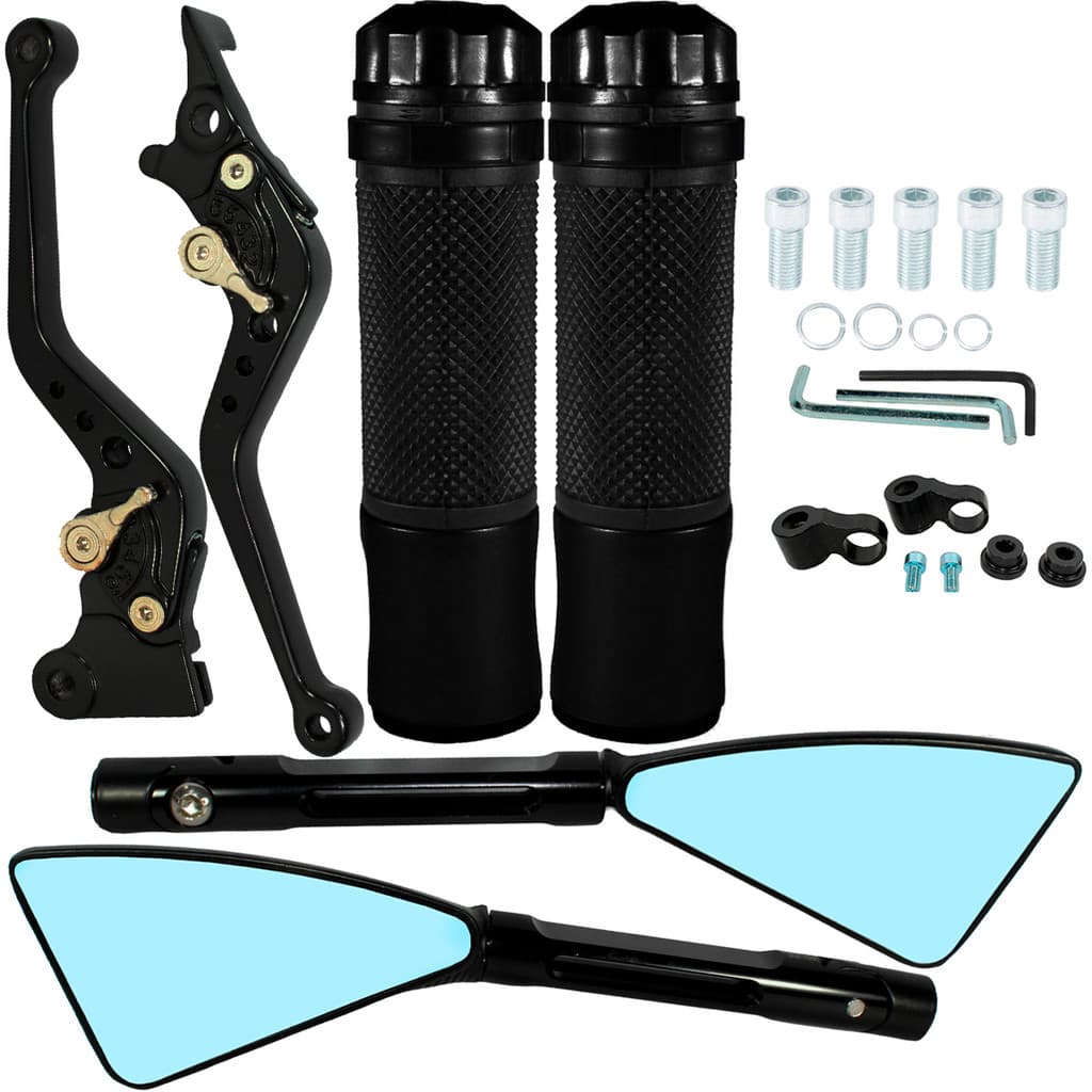 Manete manopla esportivo freio a disco YBR150 Factor YBR125 FZ FZ250 YS150 YS250 Fazer com retrovisor