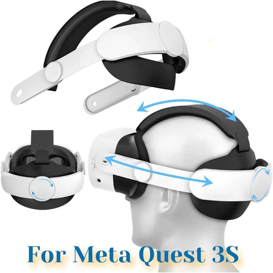 Alça De Cabeça Para Meta Quest 3S Conforto Esponja Substituição Bandana Confortável Fone De Ouvido 3 Acessórios