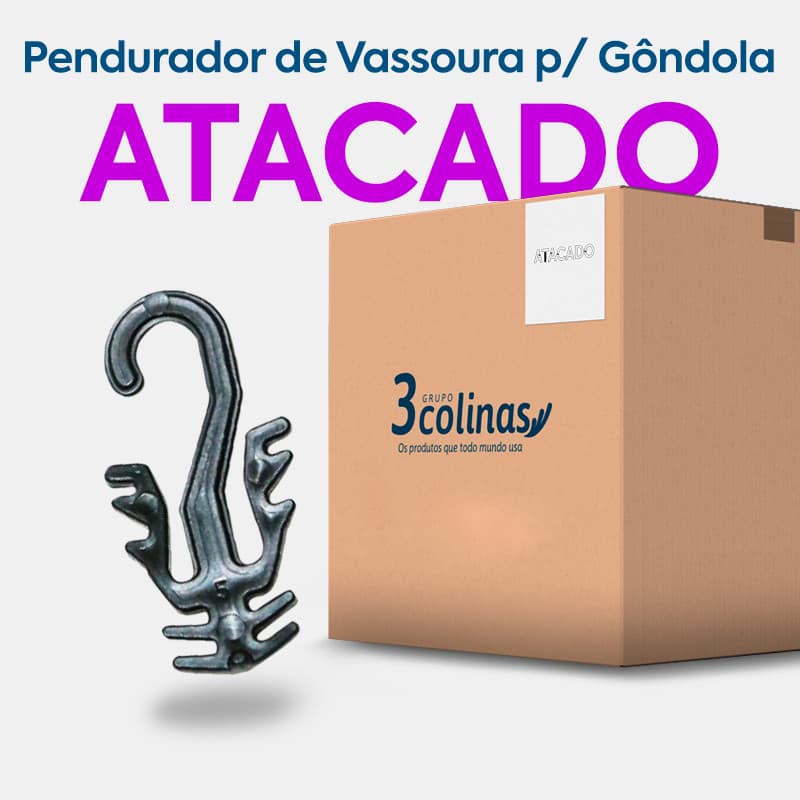 Pendurador de Vassoura para Goldola - Pacote com 100 Unidades